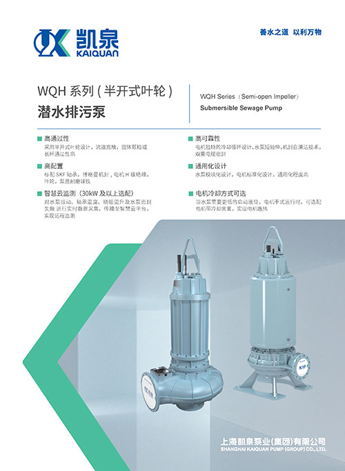 WQH系列(半开式叶轮)潜水排污泵